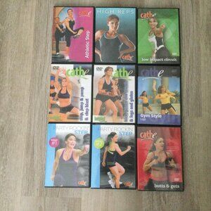 Bundle of 9 Cathe Friedrich Workout Exercise Fitness DVDs